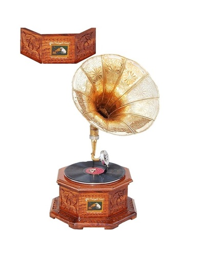 Desi Karigar Handcrafted Collectible Vintage Gramophone octagonal