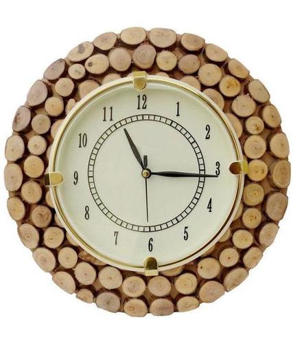 Desi Karigar Brown Wooden Clock