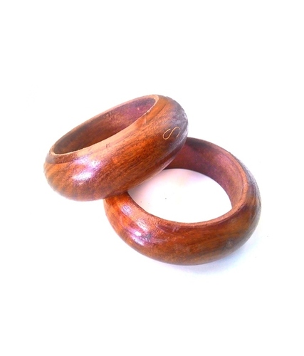 Desi Karigar Brown Bangle With Wooden Luxury Look
