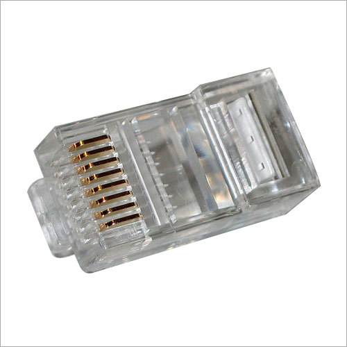 White Rg 45 Connector