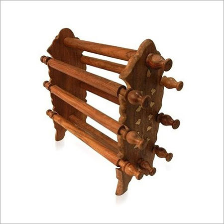 Handmade Desi Karigar Wooden Handicraft Wooden Bangle Stand