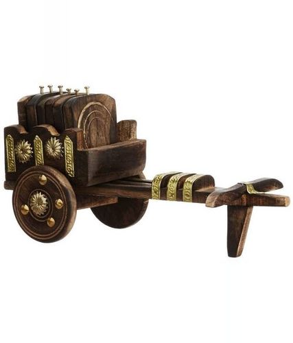 Desi Karigar Brown Antique Coaster