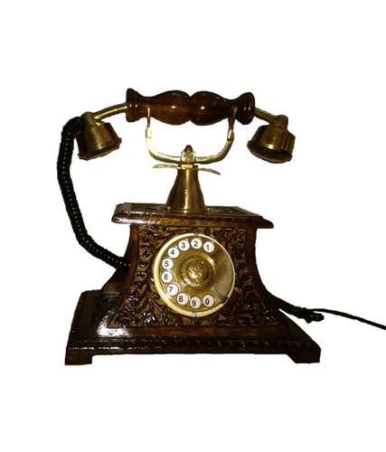 Desi Karigar Wooden Telephone Showpiece