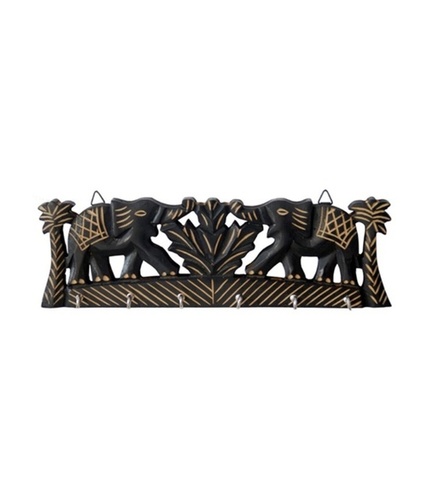 Desi Karigar Brown Tree And Elephant Key Hanger