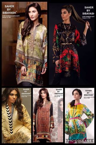 SATIN SILK PURE DIGITAL PRINT KURTIS