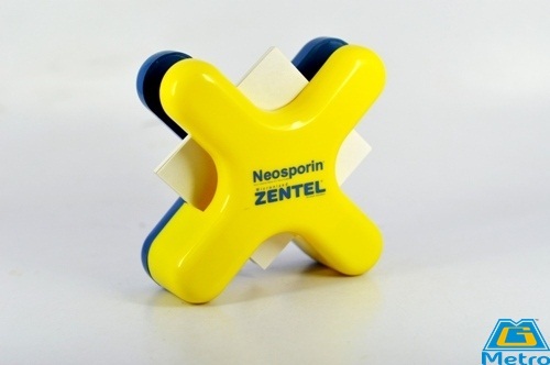 X Slip Box - Abs Plastic, Yellow, Holds 100 Slips | Elegant X Shape, Lightweight, Logo Printing Space, Office Use