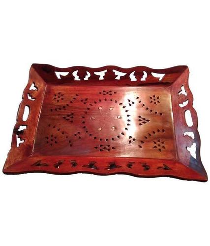 Desi Karigar Brown Wooden Multipurpose Tray