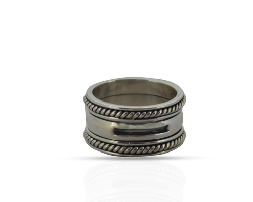 Sterling Silver 92.50% Promise Ring - Size 7, 7 Grams | Unisex, Traditional Indian Design, Ideal for Anniversary and Engagement Gifts