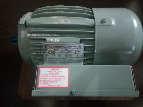 Single Phase Motor - Cast Iron, Frame Size 182T, 1 HP, 1440 RPM, 220V, 25 kg | Compact Size, Durable Design, Easy Installation, Low Maintenance