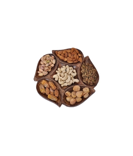Desi Karigar Wooden clave Hexad Dry Fruit Tray