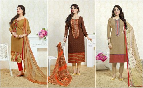 glesh cotton lucknawi thred work suit