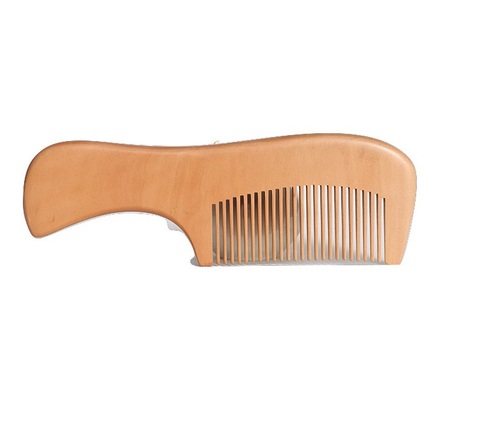 Desi Karigar Wooden Comb with Handle, 17.8x5x1 cm