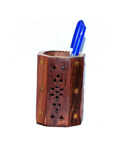 Desi Karigar Wooden Pen Stand By DESI KARIGAR