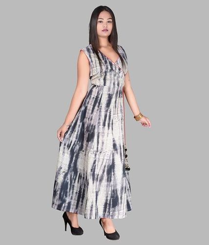 Girls & Women Cotton Long Dress - Customized Size, Sleeveless Style | Western Fashion Essential