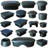 Square And Round Tube End Caps - Color: Black