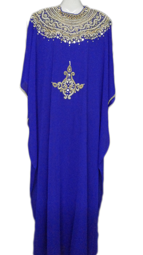 Royal Blue Farasha Jalabiya Kaftan