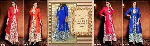 Silk With Beautiful Bhagalpuri Gown