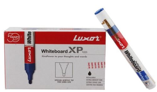 White Board Marker - Blue | Bright Ink, Write On Wipe Off, Leaves No Marks After Erasing, Special Acrylic Tip For Long Life, Suitable For Most Dry Erase Surfaces