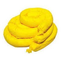Chemical Spill Socks / Hazmat Socks - Spun-bond Outer Sleeve, 8' Length X 3" Diameter, Yellow | Absorbs Oil & Water-based Fluids, 1 Year Warranty