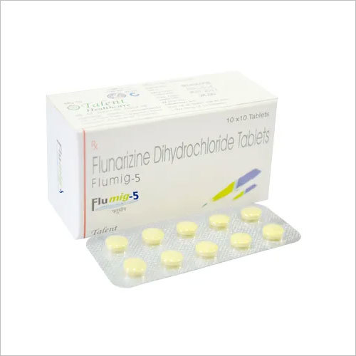 Yellow Flunarizine Dihydrochloride 5 Mg Tablet