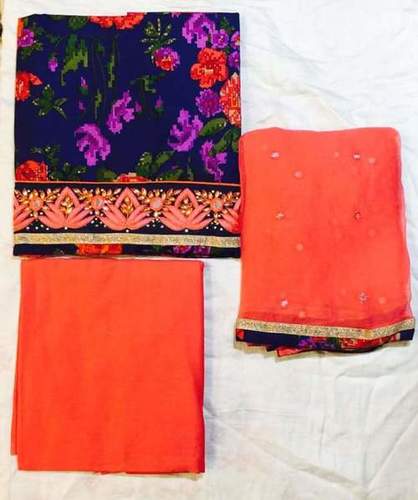 RP Boutique Salwar Suit - Cotton Fabric, Customized Size, Multi-Color Design | Anti-UV, Anti-Wrinkle, Quick Dry, Heavy Chiffon Dupatta