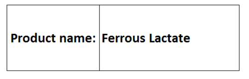 Ferrous Lactate