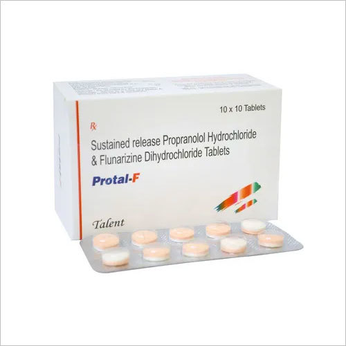 Yellow Propranolol Hydrochloride And Flunarizine Dihydrochloride Tablets