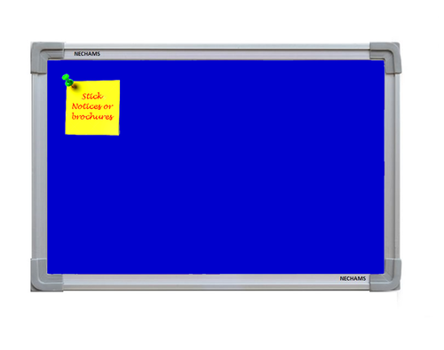 Notice Board Economy Combo - Imported Core Material, 1 Piece | Unique Core Regains Shape, Attractive Blue Color, Includes Free Push Pins