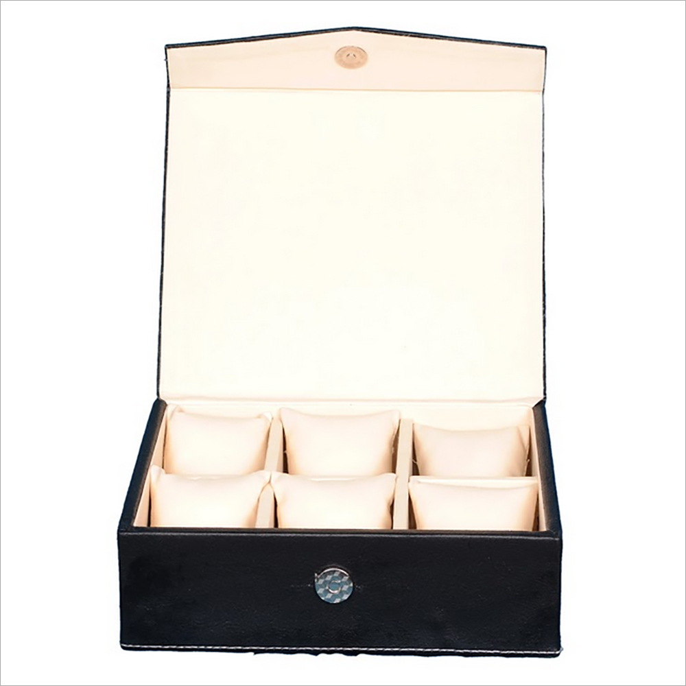 fico Brown Watch Box for 6 watches
