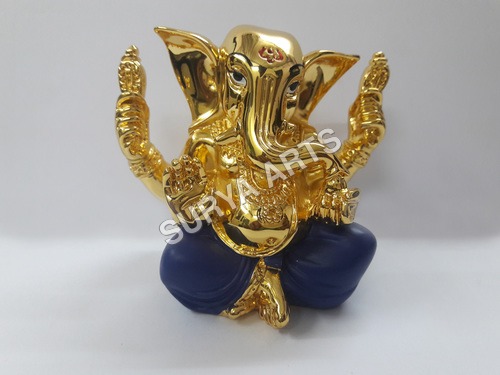 Gold Plated Resin Lord Ganesha Statue