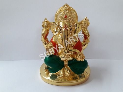 Gold Plated Ganesh Statue