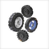 Trolley Caster Wheels - Rubber Material, 4" To 16" O.d | Easy To Handle, Load Capacity Up To 4000 Kg, Width 20-40 Mm, Pin Type Design