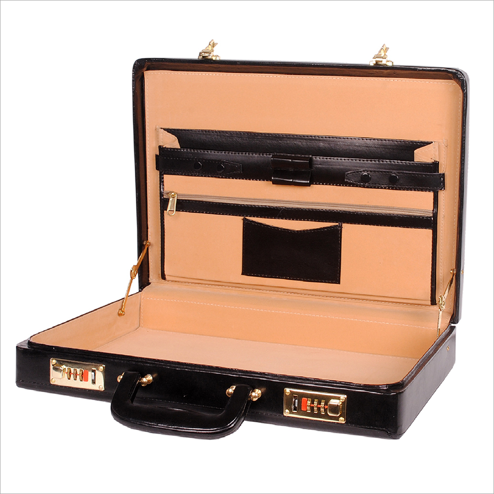 Hard Craft Super India Briefcase Black BCHC003BL