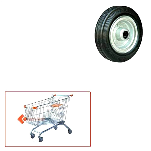 Shopping Trolley Wheels - Rubber Material, Width 20-40 Millimeter | Easy to Install, Strong Structure, Optimum Strength