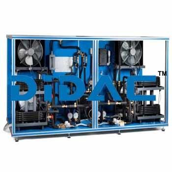 Heat Pump Air Conditioning Refrigeration Unit With Cycle Inversion Valve And Four Evaporators