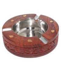 Desi Karigar Brown Wooden Ash Tray
