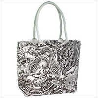 White & Black Beach Bag