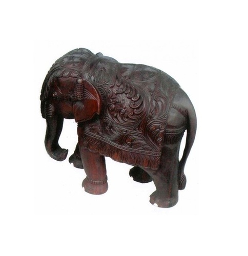 Desi Karigar Carved Elephant Down Trunk -14