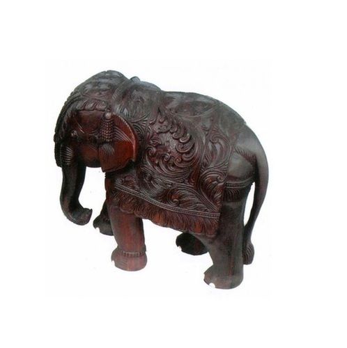 Desi Karigar Carved Elephant Up Trunk -10 inch Height