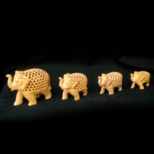 Desi Karigar jali work elephant (set of 4)