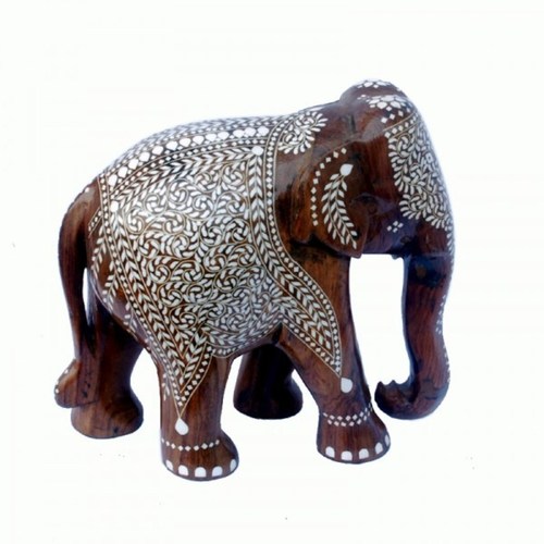 Desi Karigar Elephant With White Beeds