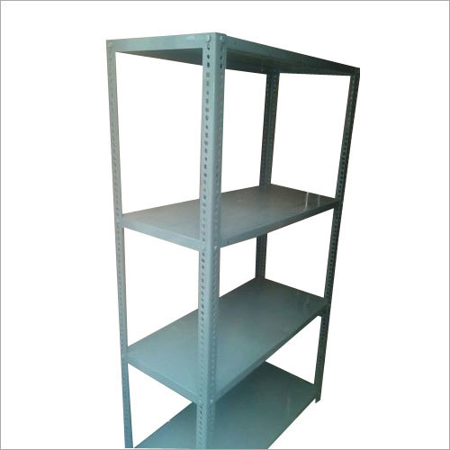 Rack - Steel, Adjustable Height, Gray Coated, 4 Slotted Angle Shelves | Easy Assembly, Durable, Heavy Duty, Space Optimization, Cost Effective, High Capacity