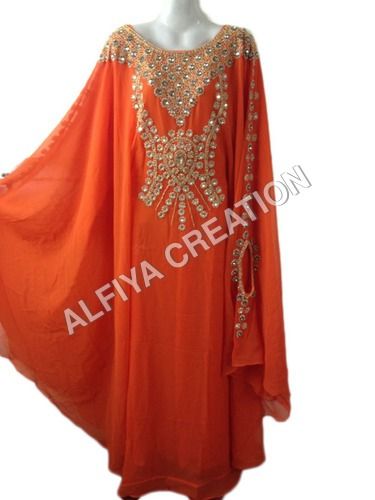 Islamic gorgeous heavy stone work jalabiya jilbab moroccan kaftan