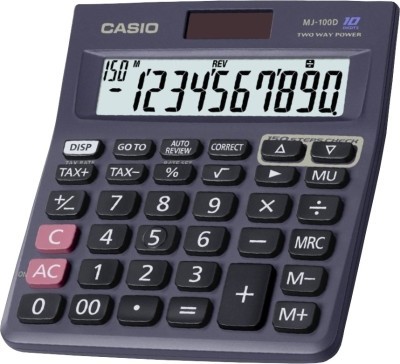 Check Calculator - 30.1(H) x 123(W) x 140(D) | 150 Steps, Localized Number Display, Two-Way Power, Tax Calculation, Key Rollover