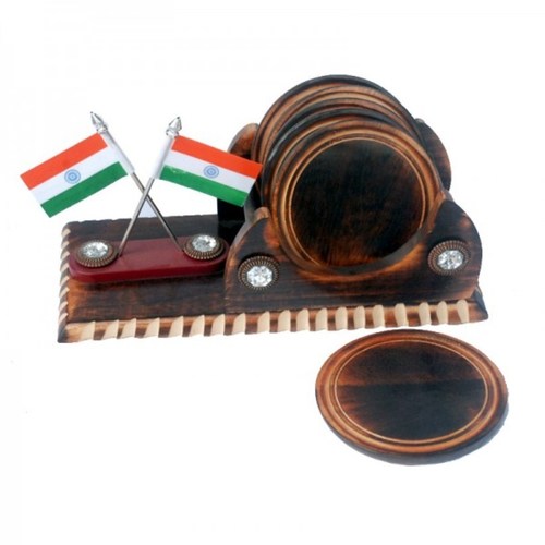 Desi Karigar Tea Coaster With Flag
