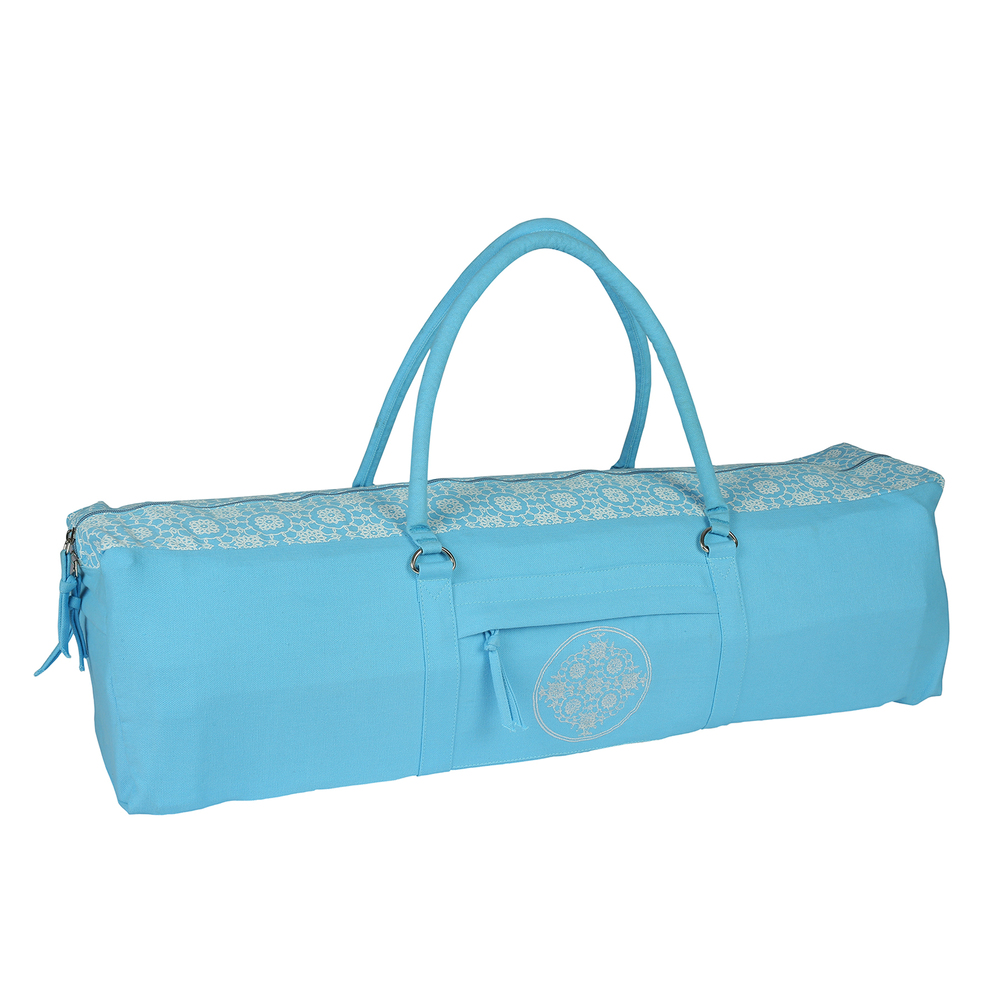 Yoga Kit Bag (Light Sky Blue) Printed - Embroidered