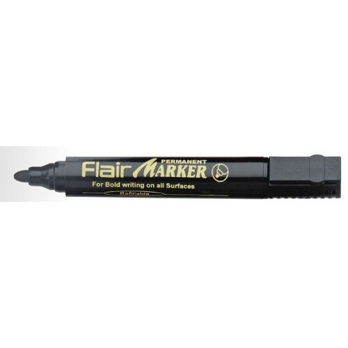 Permanent Marker - Jumbo Size, Black Color | Refillable, Chisel Tip, Round Tip