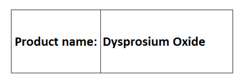 Dysprosium Oxide