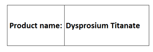 Dysprosium Titanate - Dy2Ti2O7 Fine Powder, 99.9% Purity, High Density, Chemical Stability