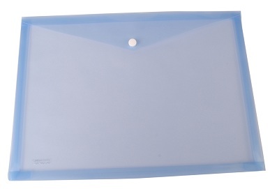Expandable Clear Bag - Polypropylene FC Size Blue | Holds Up to 250 Pages 12 Pieces